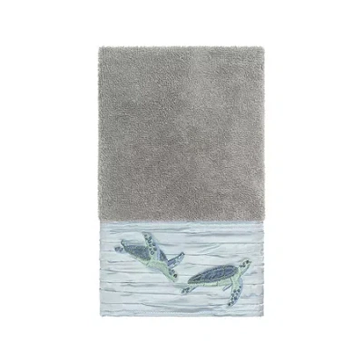 Linum Home Textiles Mia Embellished Hand Towel In Gray