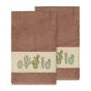 Linum Home Textiles Mila 2-pc. Embellished Floral Bath Towel In Brown