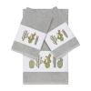 Linum Home Textiles Mila Embellished 3-pc. Bath Towel Set In Gray