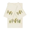 Linum Home Textiles Mila Embellished 3-pc. Bath Towel Set In White
