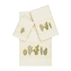 Linum Home Textiles Mila Embellished 3-pc. Bath Towel Set In White