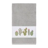 Linum Home Textiles Mila Embellished Embellished Floral Bath Towel In Gray