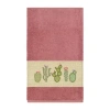 Linum Home Textiles Mila Embellished Embellished Floral Bath Towel In Pink