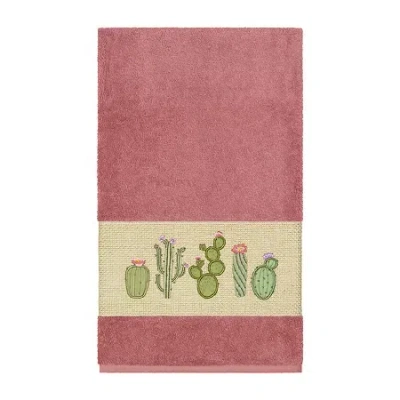 Linum Home Textiles Mila Embellished Embellished Floral Bath Towel In Pink