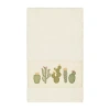 Linum Home Textiles Mila Embellished Embellished Floral Bath Towel In Sand