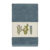 Linum Home Textiles Mila Embellished Embellished Hand Towel In Blue