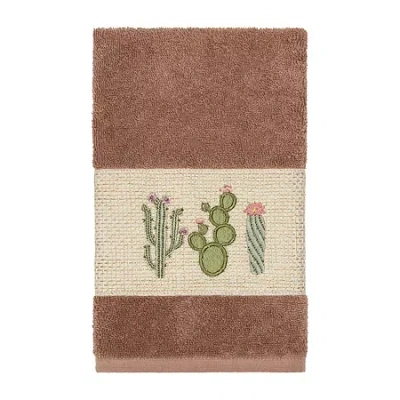 Linum Home Textiles Mila Embellished Embellished Hand Towel In Brown