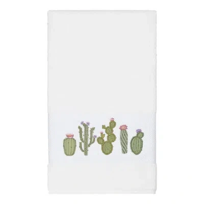 Linum Home Textiles Mila Embellished Turkish Cotton Bath Towel In White