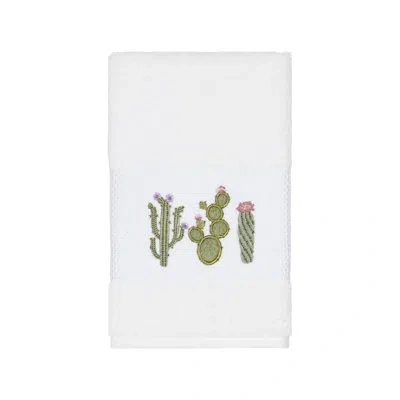 Linum Home Textiles Mila Embellished Turkish Cotton Hand Towel In White