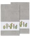 Linum Home Textiles Mila Turkish Cotton 2pc Embellished Bath Towel Set