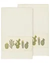Linum Home Textiles Mila Turkish Cotton 2pc Embellished Bath Towel Set