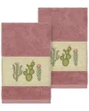 Linum Home Textiles Mila Turkish Cotton 2pc Embellished Hand Towel Set