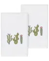 Linum Home Textiles Mila Turkish Cotton 2pc Embellished Hand Towel Set