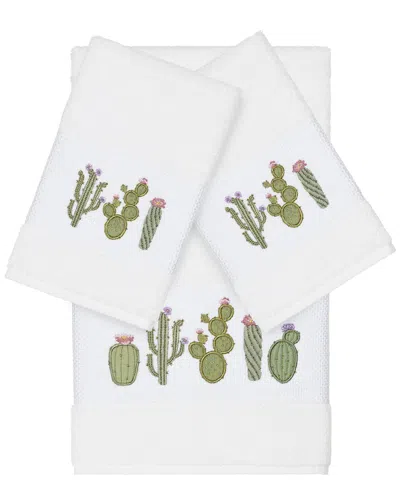 Linum Home Textiles Mila Turkish Cotton 3pc Embellished Towel Set