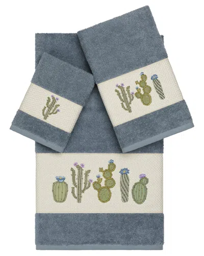Linum Home Textiles Mila Turkish Cotton 3pc Embellished Towel Set
