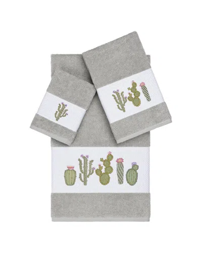 Linum Home Textiles Mila Turkish Cotton 3pc Embellished Towel Set