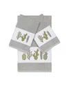 Linum Home Textiles Mila Turkish Cotton 3pc Embellished Towel Set