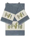 Linum Home Textiles Turkish Cotton Serenity 3pc Embellished Bath & Hand Towel Set
