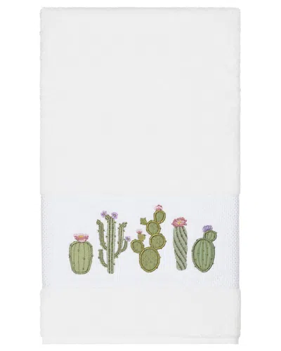 Linum Home Textiles Mila Turkish Cotton Embellished Bath Towel In Black