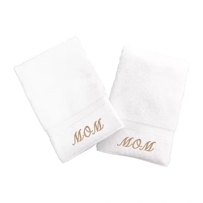 Linum Home Textiles Mom 2-pc. Hand Towel In White
