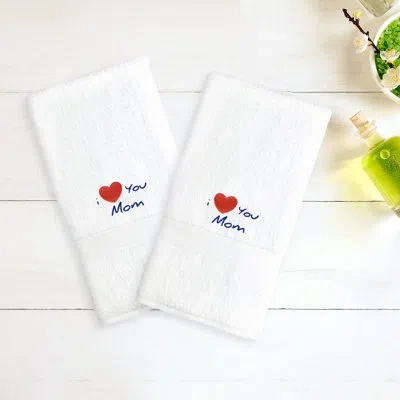 Linum Home Textiles Mom&dad 2 Piece 100% Cotton Hand Towel Set