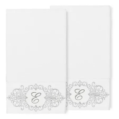 Linum Home Textiles Monica Silver Embellished 2-pc. Bath Towel Set In White