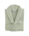 Linum Home Textiles Monogram Terry Bathrobe (a-z) In Large/xl