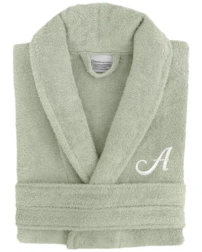 LINUM HOME TEXTILES LINUM HOME TEXTILES MONOGRAM TERRY BATHROBE (A-Z LINUM FONT) IN LARGE/XL