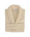 Linum Home Textiles Monogram Terry Bathrobe (a-z Linum Font) In Small/medium