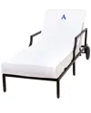 Linum Home Textiles Monogrammed Chaise Lounge Cover, (a-z)