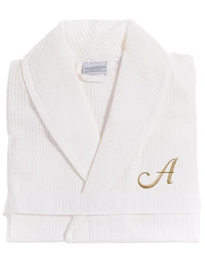 Linum Home Textiles Monogrammed Large Bathrobe In White