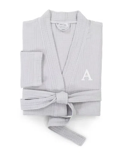 Linum Home Textiles Monogrammed Smyrna Hotel S/m, (a-z) In Gray