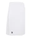 Linum Home Textiles Monogrammed Terry Body Wrap, (a-z) In White