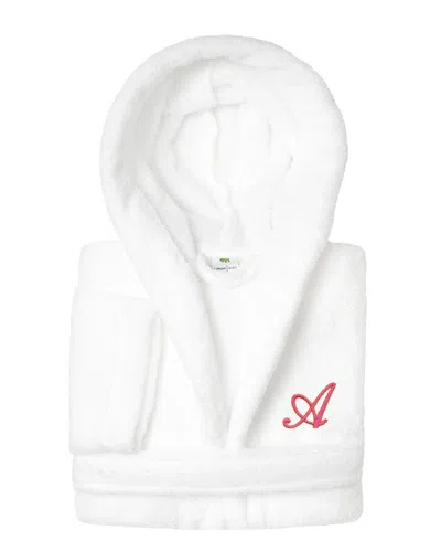 Linum Home Textiles Monogrammed Unisex Terry Bathrobe Small/medium, (a-z) In White