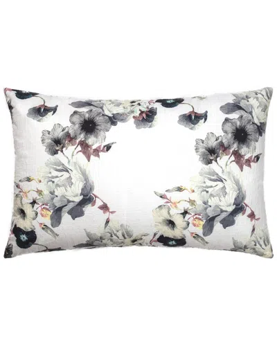 Linum Home Textiles Morning Glories Decorative Lumbar Pillow Cover In Grey