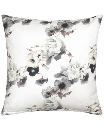 Linum Home Textiles Morning Glories Decorative Square Pillow Cover In Grey