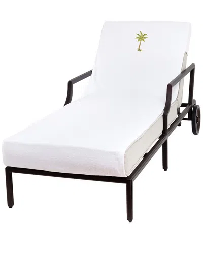 Linum Home Textiles Palm Tree Embroidered Chaise Lounge Cover