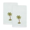 Linum Home Textiles Palmera 2-pc. Embellished Fingertip Towel In White