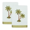 Linum Home Textiles Palmera 2-pc. Embellished Hand Towel In Multi