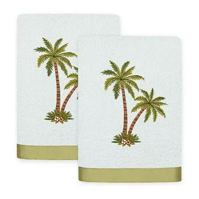 Linum Home Textiles Palmera 2-pc. Embellished Hand Towel In Multi