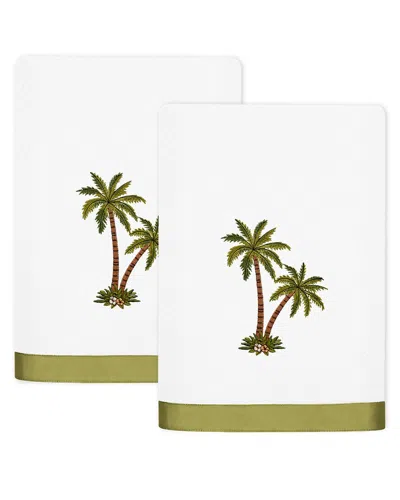 Linum Home Textiles Palmera 2pc Embellished Turkish Cotton Bath Towel Set