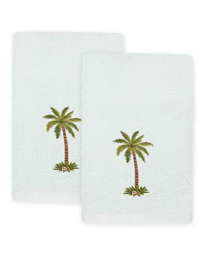 Linum Home Textiles Palmera 2pc Embellished Turkish Cotton Fingertip Towel Set