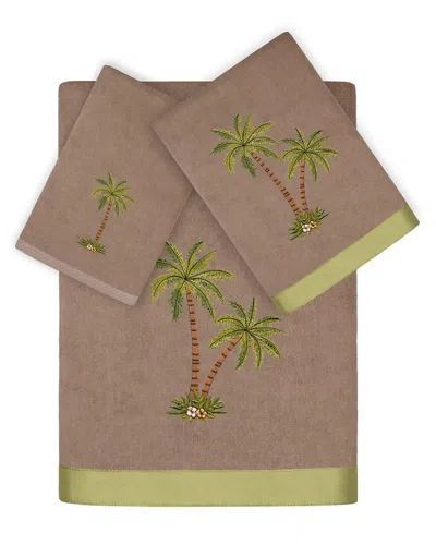 Linum Home Textiles Palmera 3pc Embellished Turkish Cotton Towel Set