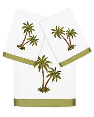 Linum Home Textiles Palmera 3pc Embellished Turkish Cotton Towel Set