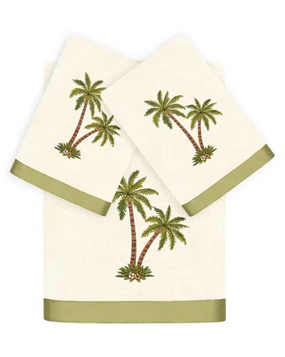 Linum Home Textiles Palmera 3pc Embellished Turkish Cotton Towel Set