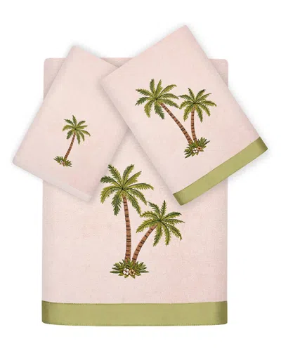 Linum Home Textiles Palmera 3pc Embellished Turkish Cotton Towel Set