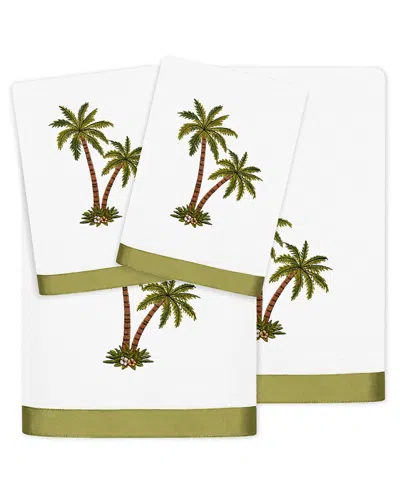 Linum Home Textiles Palmera 4pc Embellished Turkish Cotton Towel Set