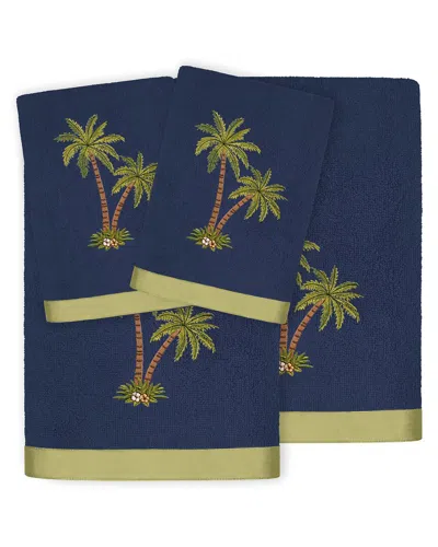 Linum Home Textiles Palmera 4pc Embellished Turkish Cotton Towel Set