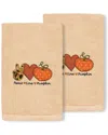 Linum Home Textiles Peace_love_pumpkin Turkish Cotton Hand Towel In Sand
