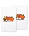 Linum Home Textiles Peace_love_pumpkin Turkish Cotton Hand Towel In White